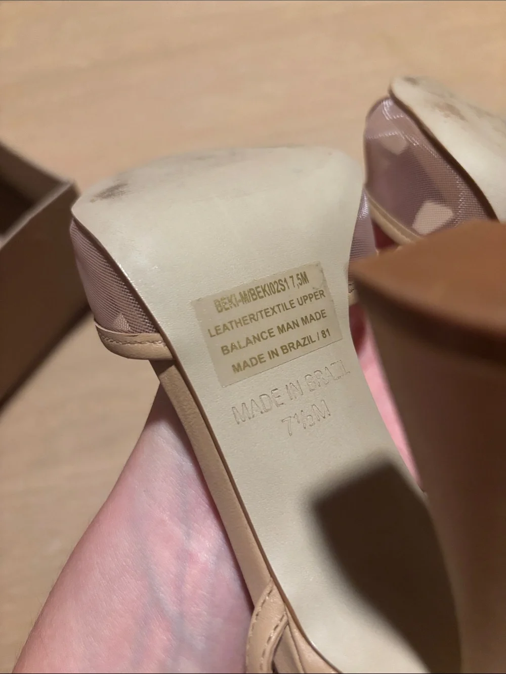 Steve Madden Beki Natural Mesh Heeled Sandal size 7.5